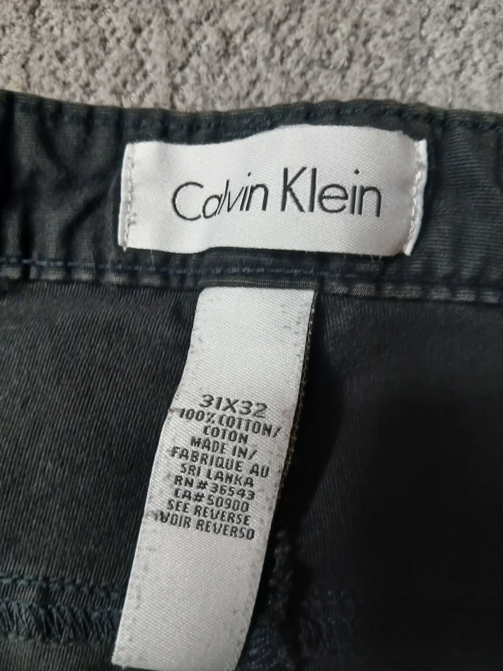 Calvin Klein Mens Jeans Chino 31×32 Black Straight